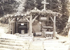 RPPC FOREST CHAPEL TWIN LAKES POSTCARD MAMMOTH CALIFORNIA UNPOSTED  TAMARACK