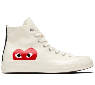 Size 10 - CONVERSE X COMME DES GARCONS Play All Star Chuck '70 High Top Sneakers