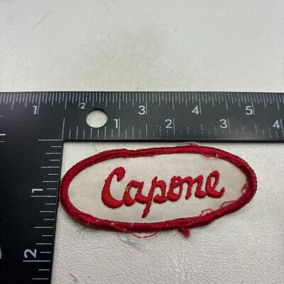 Vintage RED Letter NAME CAPONE Patch (Workwear~Uniform~Mechanic) 32R6