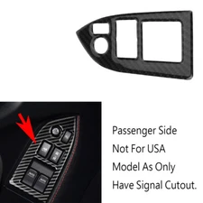 Real Carbon Fiber DRIVER SIDE ONLY Window Switch Panel Cover Fits 13-20 BRZ GT86