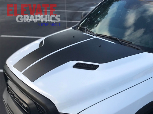 For Dodge Ram 1500 Stripes Sport Hood Graphics Racing Decals Vinyl 3M 2009-2018 - Picture 5 of 12
