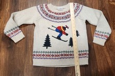 Hanna Andersson Kids Size 120 Wool Cotton Blend Ski Sweater EUC