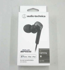 AUDIO-TECHNICA ATH-CKS330LI Lightning-only earphones Solid Bass Black New Japan
