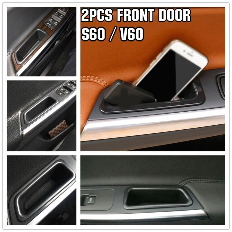 Parts Practical Door Handle tray 1 pair Inner Accessories Auto Black Car - Image 3 of 4