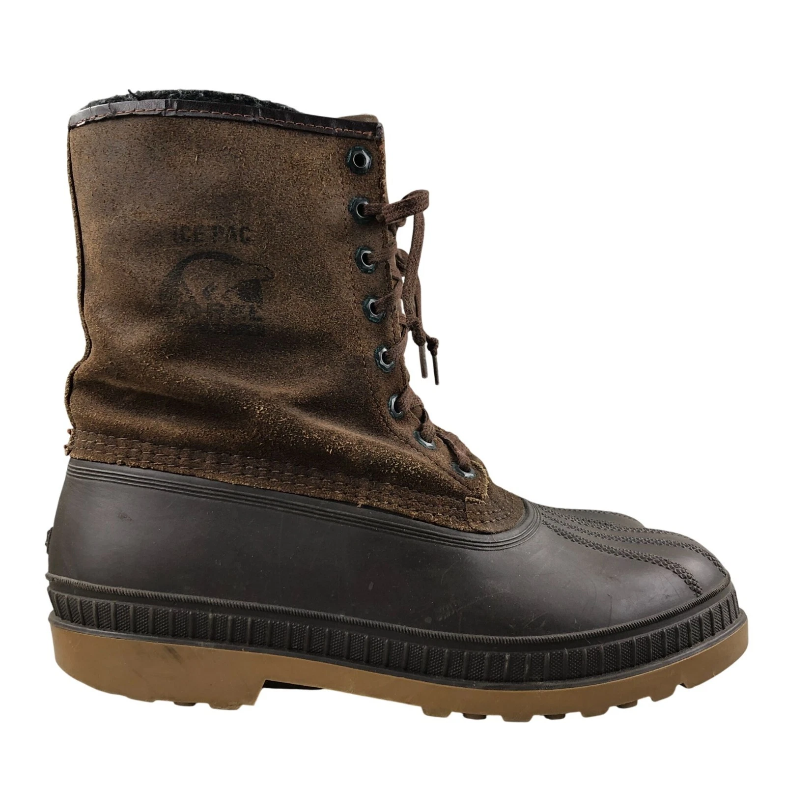 Sorel Men's Size 11 Kaufman Canada Ice Pac Wool Lined Lace-Up Winter Boots FAIR