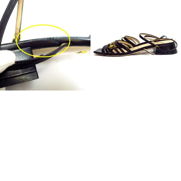GUCCI Horsebit Strap Leather Sandals #36 1/2 Approx. 23.5cm [ Yokohama Konan Sto thumbnail 10