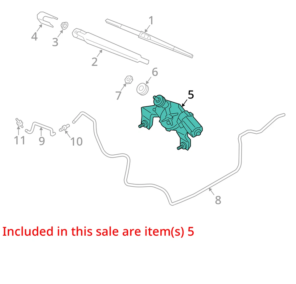Motor limpiaparabrisas trasero SWB Sport compatible con 13-18 SANTA FE 6831381 Foto 3 de 4