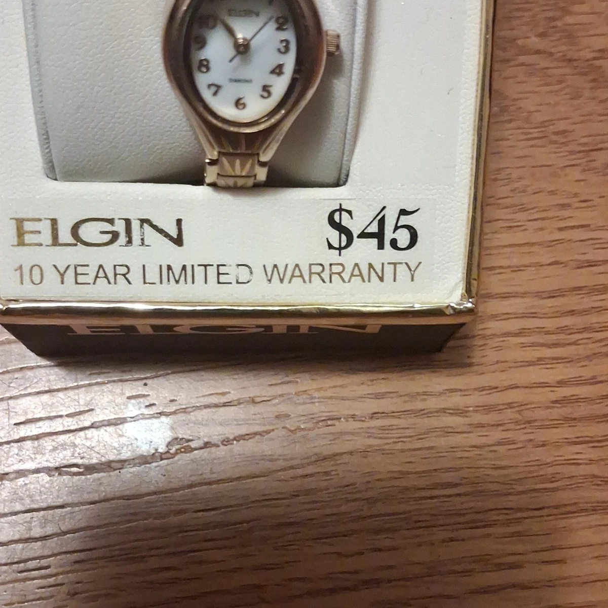 Elgin Women\'s Silver Oval Analog Wristwatch 10k Bracelet Dress Watch Elgin Women Oval Wristwatches for sale | eBay main image 2