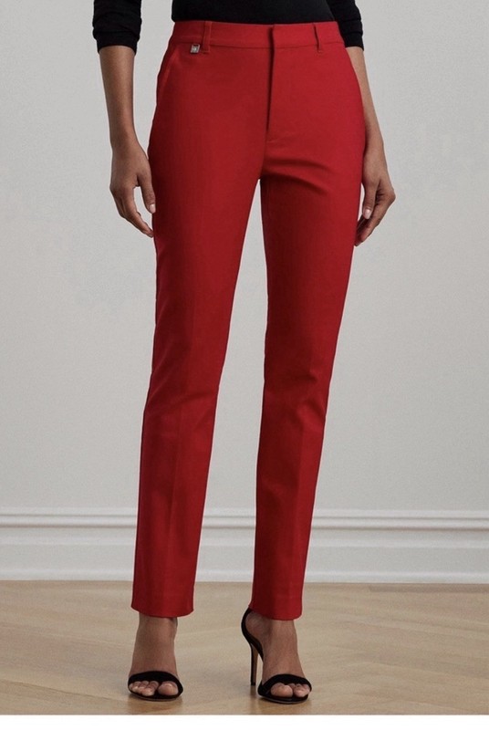 Lauren Ralph Lauren Women's Double Faced stretch cotton Pants Size 4P