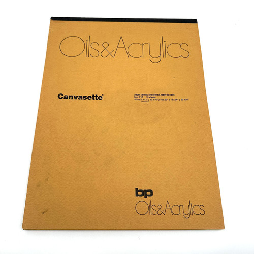 Bienfang Canvasette Oils & Acrylics Paper Canvas Pad No. 710 - 10 Sheets 9x12"