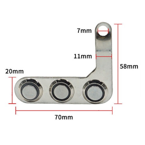 3PCS Button Motorcycle Handlebar Switch Mount LED Waterproof ON OFF Push - Picture 8 of 8