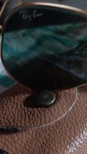 Ray-Ban Aviator Men's Sunglasses Gold Metal Frame Green Lenses with Case