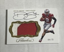 2017 Flawless Collegiate Devin Smith Game Worn Patch Auto /25 OSU