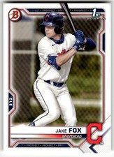 2021 Bowman Draft #BD-102 Jake Fox Cleveland Indians Baseball