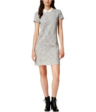 maison Jules Womens Collared Shift Dress, Grey, X-Large