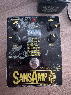 RARE TECH 21 SansAmp Classic 20 Guitar Pedal 20th RARE TECH 21 SansAmp Classic 20 Guitar Pedal 20th