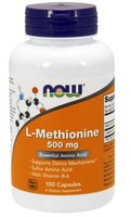 Now Foods, L-METHIONIN 500 Mg, 100 Kapseln, Methionin