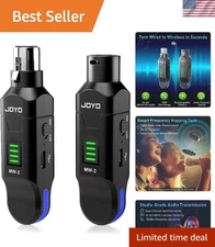 2.4GHz Wireless Microphone System 4-Channel XLR Transmitter & Receiver Dynami...