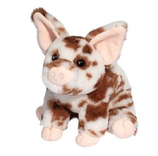 Douglas Cuddle Toys Sandie Brown Spotted Pig Soft Plush Stuffed Animal, 9" long