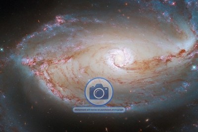 EYE OF A COLORFUL GALAXY NGC 1097 4X6 POSTCARD PHOTO
