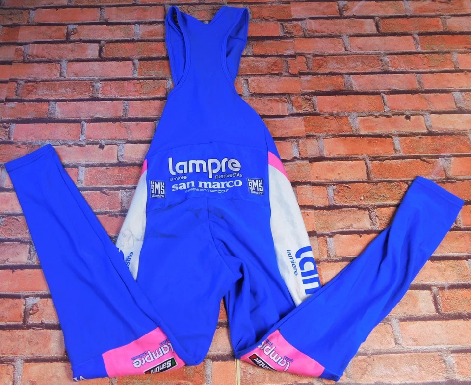 LAMPRE SANTINI Invernal Maillot Body Bici Ciclismo Salopette (055) Talla S - Imagen 2 de 3