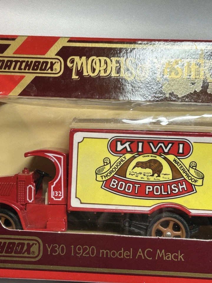 MATCHBOX Y30 1920 MODEL AC MACK KIWI BOOT POLISH 1986 VTG - Image 2 of 4
