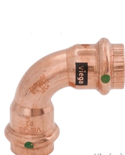 Viega 77317 Copper 90-Degree Elbow, 1/2-Inch (LOT OF 10)