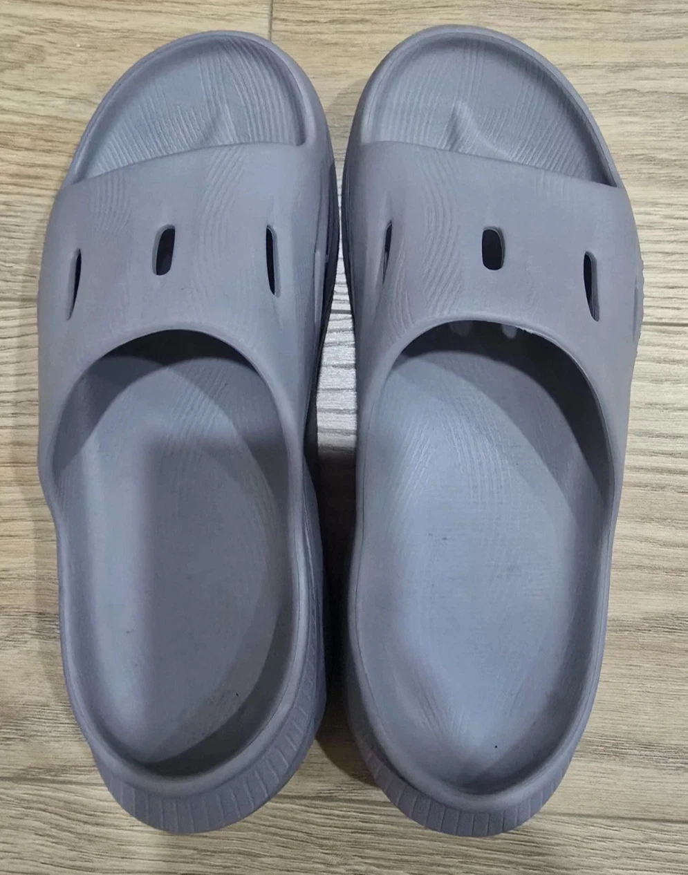 Hoka Ora Recovery Slides Gray Rubber Slip On US Size Women 9 Men 7