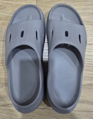 Hoka Ora Recovery Slides Gray Rubber Slip On US Size Women 9 Men 7