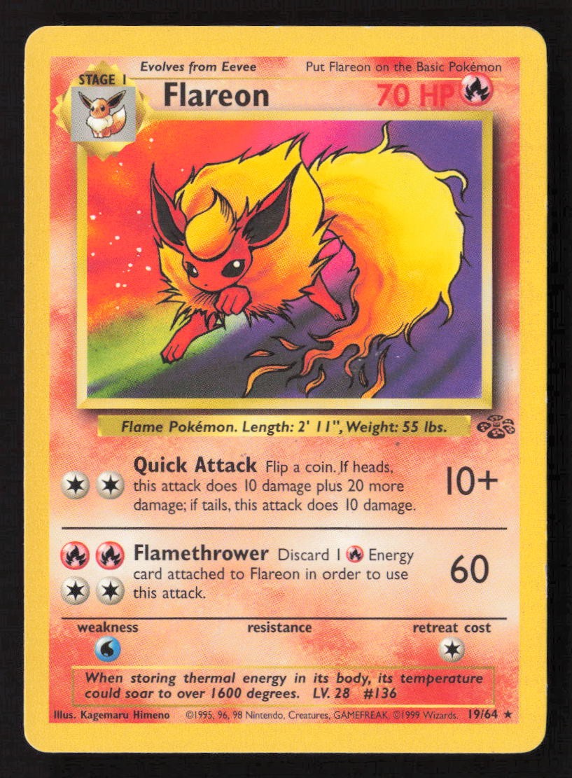 Flareon (19) Rare Jungle 19/64 NM