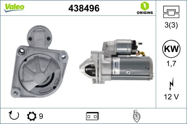 Valeo 438496 Starter Passend FüR Fiat Passend FüR Iveco-image