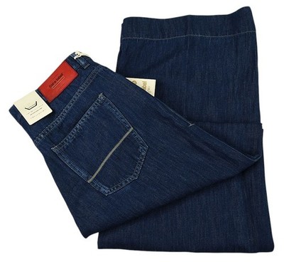 CARE LABEL Womens Indigo LIZA Cotton Linen Blend 5 Pocket Wide Leg Pants 26 NWT