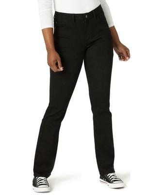 Lee Women s Size 6 Short Bootcut Jeans Stretch Black Denim Mid Rise