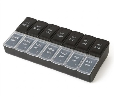 7 Tage Woche Pillendose Organizer - Tägliche Medizin Tabletten Aufbewahrung Etui Spender