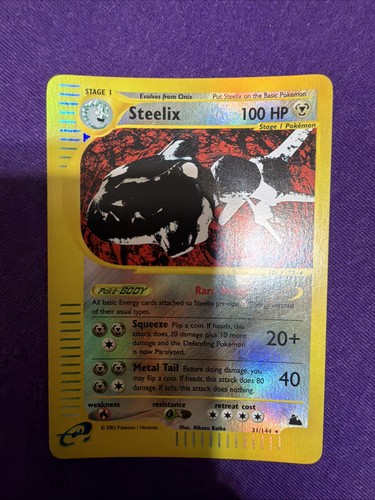 Steelix 31/144 Skyridge Reverse Holo MINT PACK FRESH WOTC Pokémon Vintage GEM