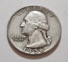 1956-D Washington Quarter • 90% Silver • Circulated • X118