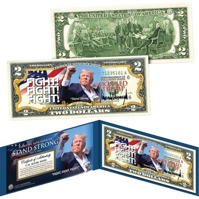 Donald Trump Fight! Fight! Fight! $2 Bill  TRUMP_FIGHT_TWO