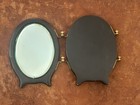Victorian Antique TriFold  Shaving Vanity Mirror Beveled Glass Wood — photo 7