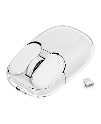 MAMBASNAKE Kabellose Maus 2,4 GHz USB Silent Mini Maus 1600 DPI Weiß