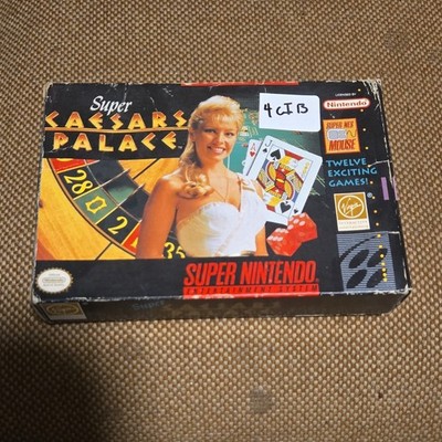 Virgin Interactive Super Caesars Palace SNES Casino Gambling Game 1992 NTSC-U/C