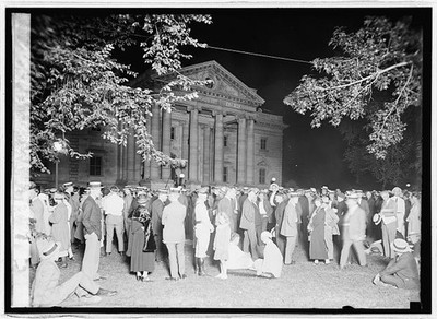 Washington DC Continental Memorial Hall Crowd 1924 Coolidge Notification