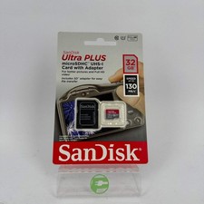 New SanDisk ULTRA PLUS 32GB MicroSDHC UHS-I Card with Adapter