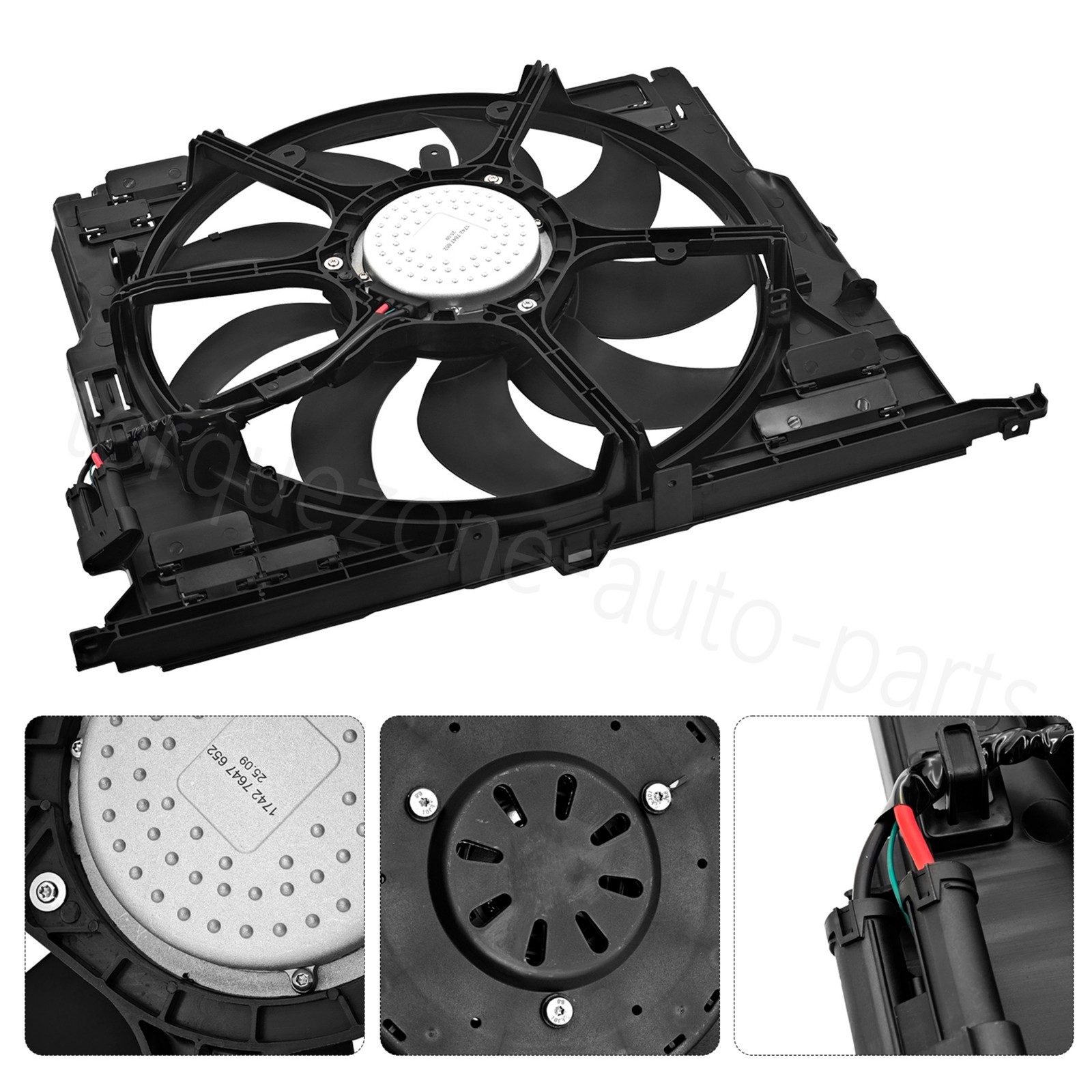For 2011-2016 BMW 535i 640i 740i Cooling Fan Assembly Radiator 850 W 17427647652