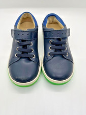 Jacadi Boys Blue Sneakers w/ Strap Closure and Lace Up, Size 8.5, 3Y, 6 in long