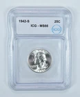 1942-S Washington Quarter MS66 ICG