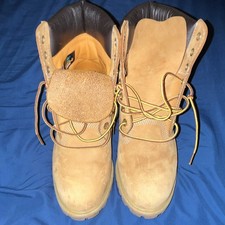 Timberland Men s Beige Leather Lace-Up Work B...