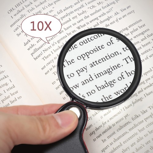 10X Small Magnifying Glass, 2 PCS Mini Pocket Magnifier Folding Magnify Glass... - Picture 2 of 7