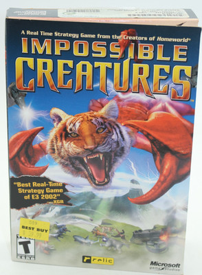 2002 Microsoft/Relic - Impossible Creatures PC Game Box (Rated T for Teen) CIB