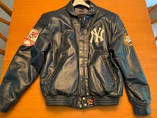 NY Yankees Reversible Jeff Hamilton Leather / Satin Jacket Sz. Large