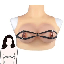 Aajustable Lether Nipple Clamp Breast Bondage Belt BDSM Wearable Bra  for Women